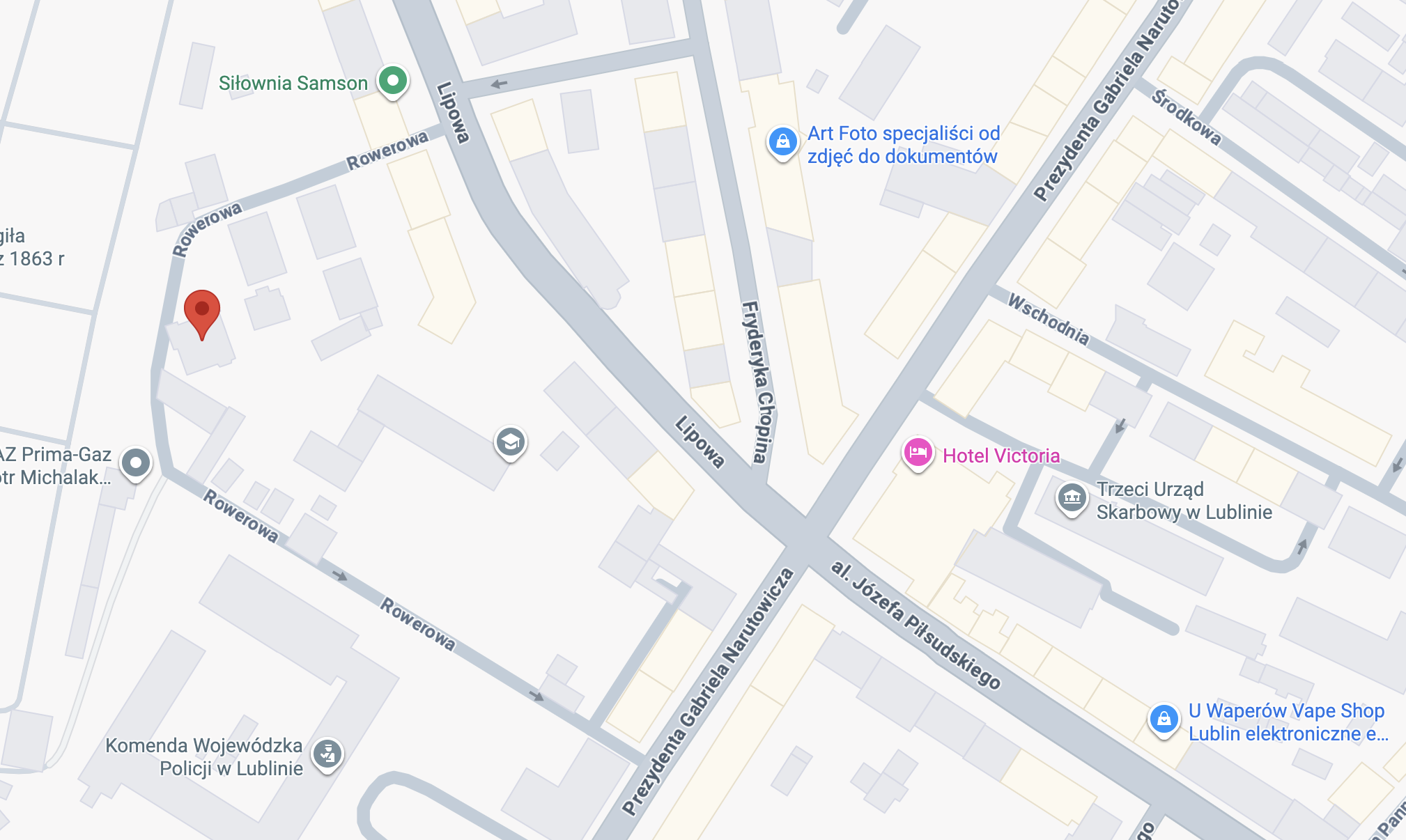 Mapa dojazdu: Lublin, ul. Rowerowa 13